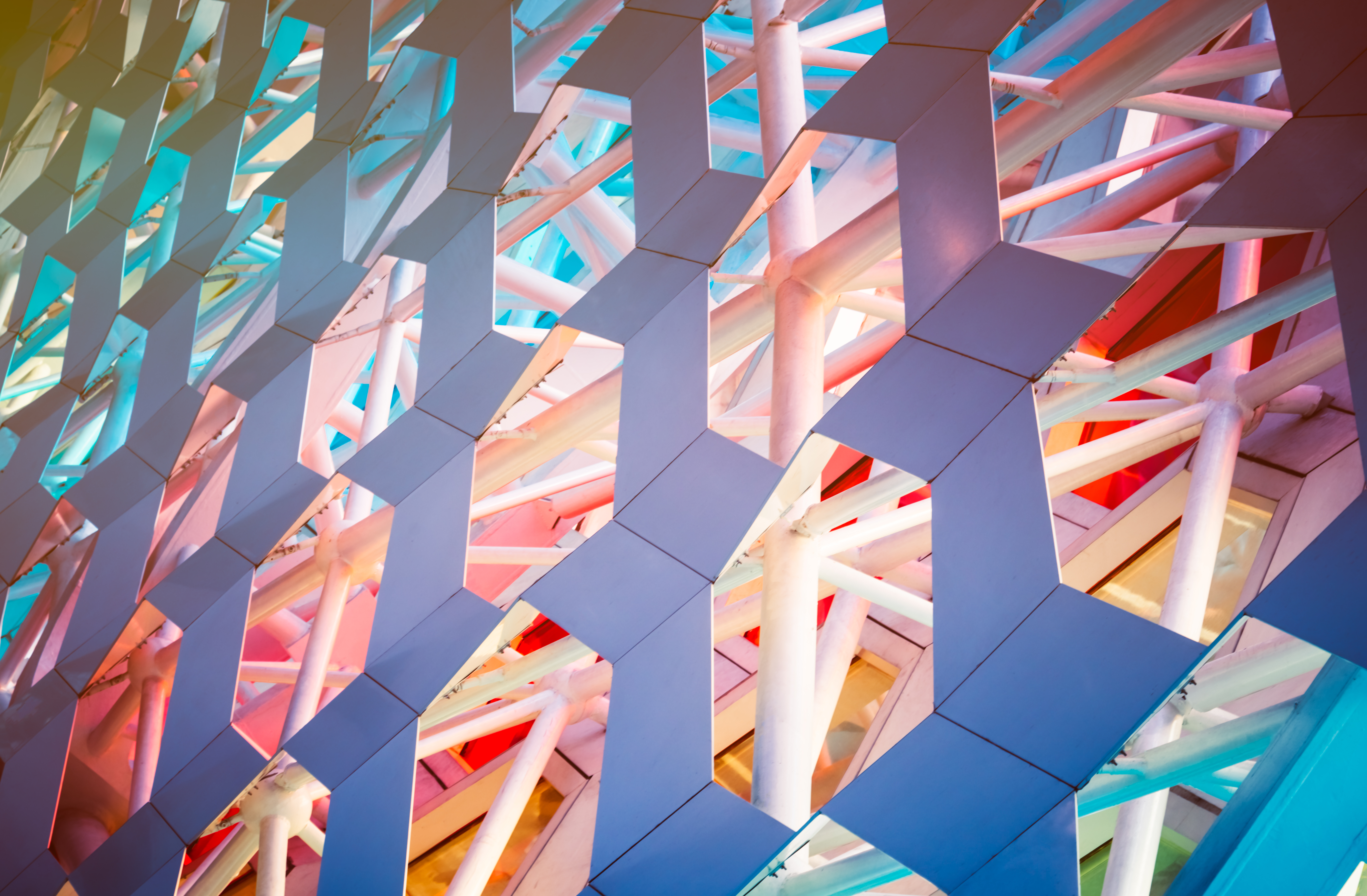 Detail shot of patterned wall