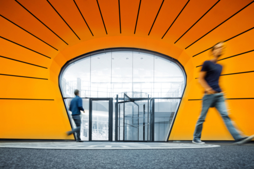 walking in modern architecture